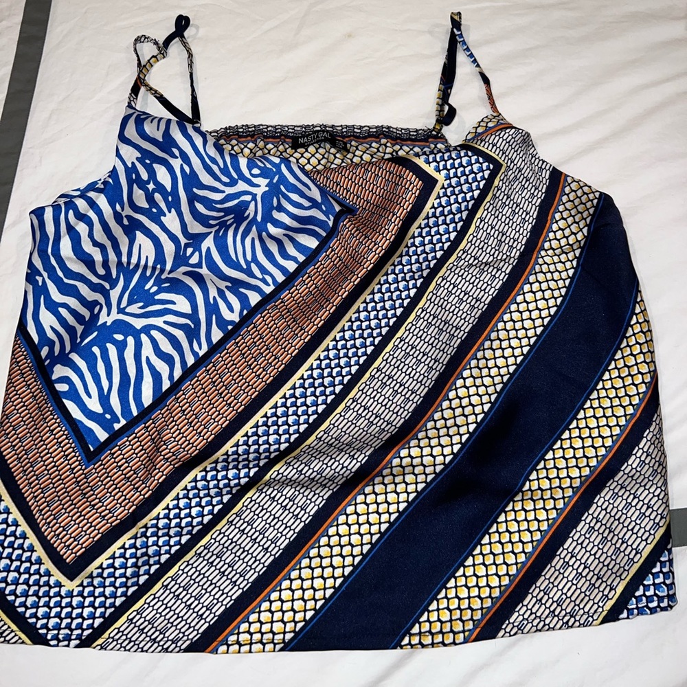 Multi- color scarf tank top
